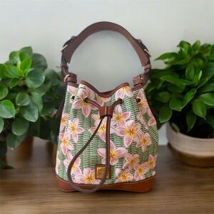 Dooney & Bourke NWOT Plumeria Drawstring Bag. Retail $328